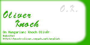 oliver knoch business card